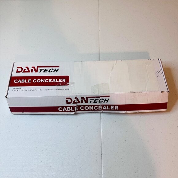 Cable Concealer Kit White Cord Cover For Wall Mounted TV Computer Cord Hider - Picture 1 of 6